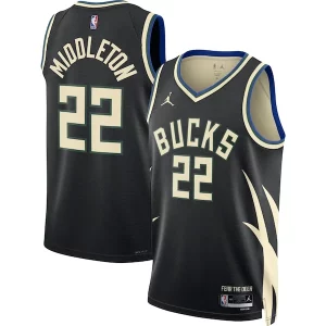 Versatile Khris Middleton Milwaukee Bucks Jordan Brand Unisex Swingman Jersey Statement Edition Black  per i veri fan