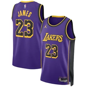 Versatile LeBron James Los Angeles Lakers Jordan Brand Unisex Swingman Jersey Statement Edition Purple  per i veri fan