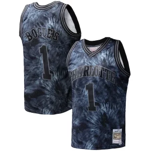 Versatile Ottimo Attraente Muggsy Bogues Charlotte Hornets Hardwood Classics 1992/93 Tie Dye Swingman Jersey Black  per i veri fan