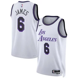 Versatile Splendido LeBron James Los Angeles Lakers Nike Unisex 2022/23 Swingman Jersey City Edition White  per i veri fan